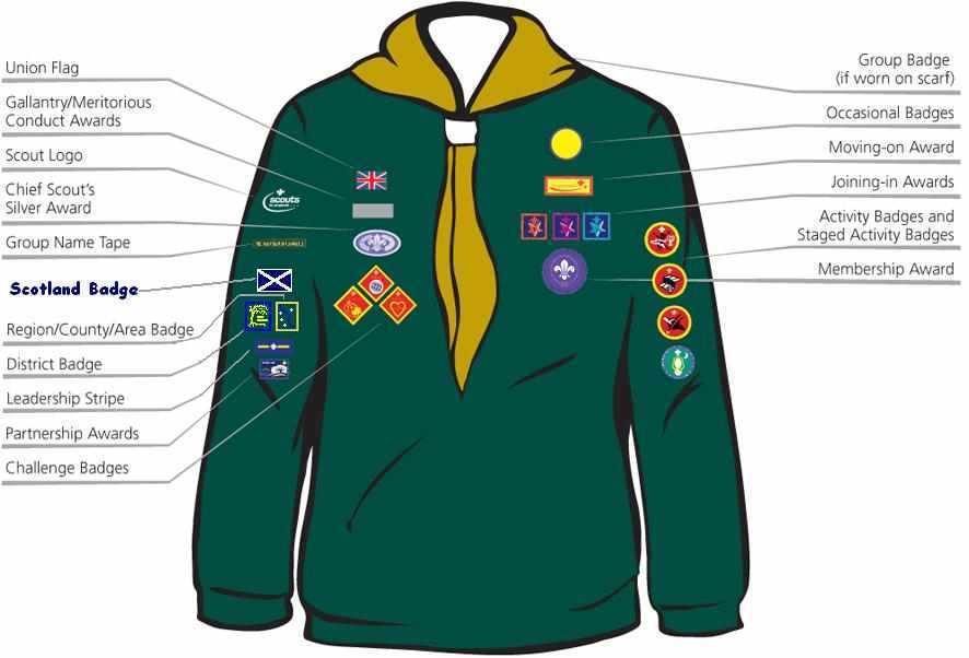 Cub Uniform with badge placment on it